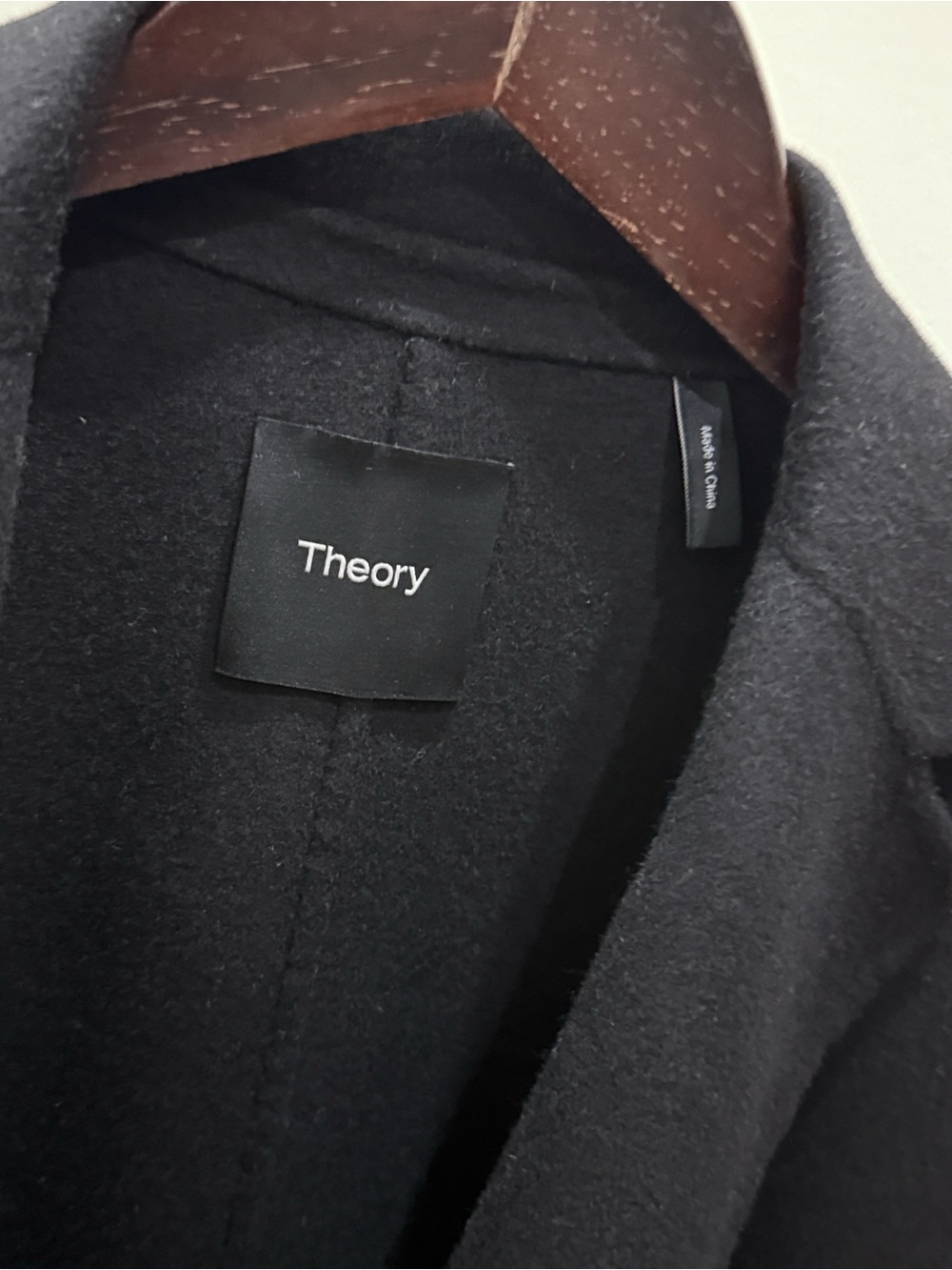 Theory Double-Face Wool-Cashmere Belted Wrap Top Coat - Picture 6 of 10